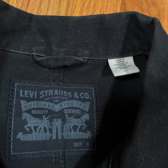 Levi’s Black Engineer Chore Coat Size Large Supernatural Dean Winchester - Picture 4 of 11